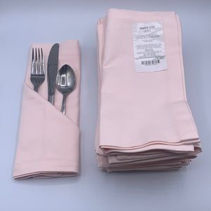 Dozen of Vintage 20 x 20 Peach JCPenney Cotton Fabric Napkins